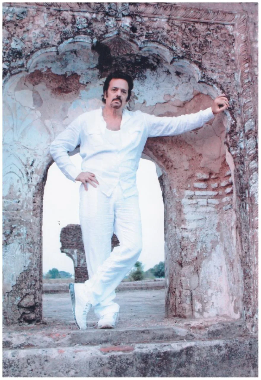 Mr Akbar Khan, writer, producer and director of Taj Mahal… An Eternal Love Story, photographed within a Mughal arch